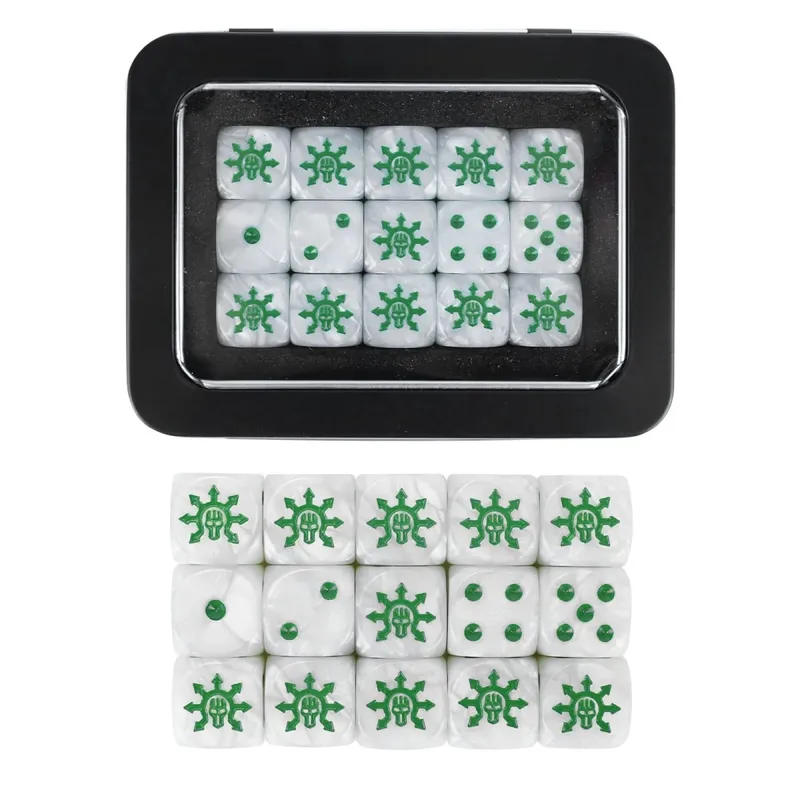15PCS 16mm/0.63inch D6 Wargaming Dice Set para sa Tabletop Miniatures Game Pagsubaybay sa Damage ng Army Faction Themed Dice Token