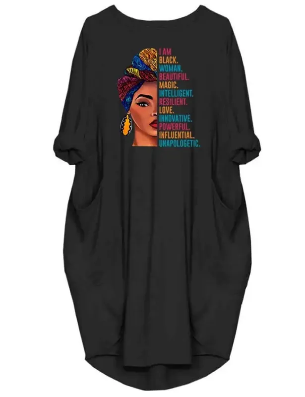Plus Size Women Short Sleeve O-Neck Loose Casual Dresses — image 3