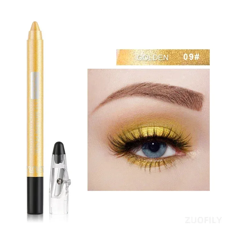 12Colors Glitter Eyeshadow Pen Long Lasting Matte Eye Shadow Palette Shiny Highlighter Silver Purple Eyeliner Pencil Cosmetics — image 13