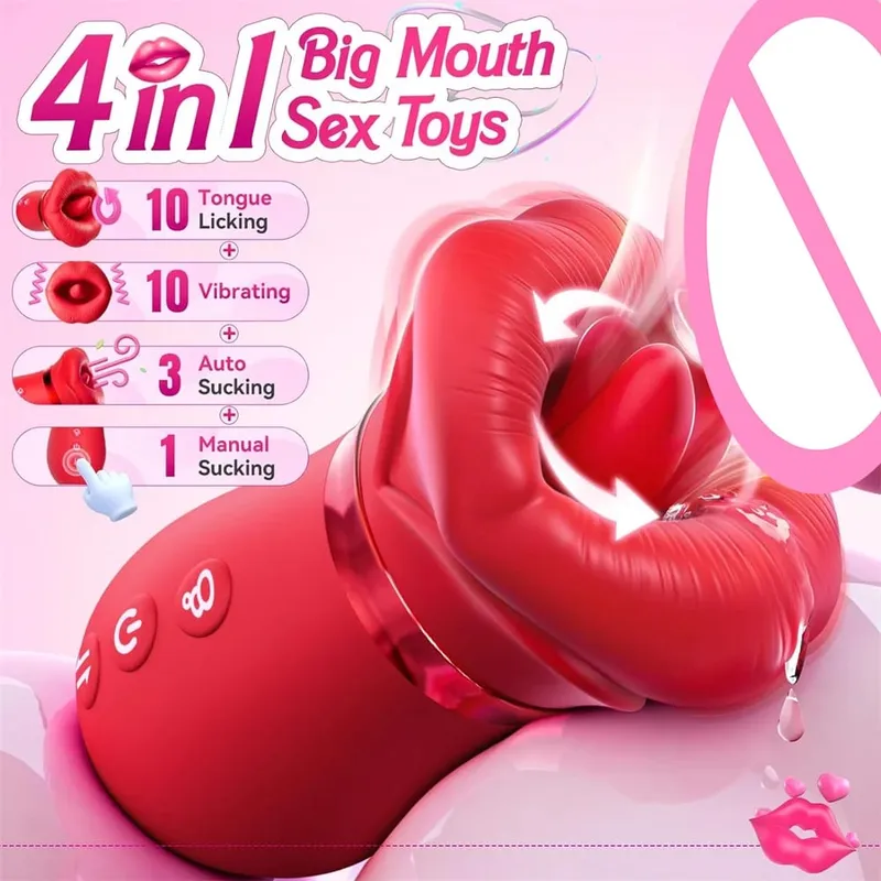 Rose Sucking Vibrator Tongue Licking Clitoris Stimulator For Women Vagina Nipple Vacuum Massager Masturbators Sex Toys Joinjjtoy — image 4