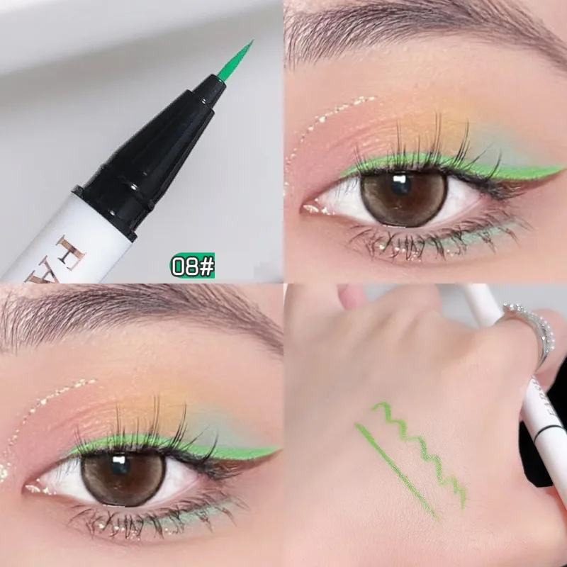 Αδιάβροχο στυλό ματιών 12 χρωμάτων Ultra-fine Tip Liquid eyeliner μακράς διαρκείας Eye Liner Quick-Dry Πολύχρωμο μακιγιάζ για Cosplay