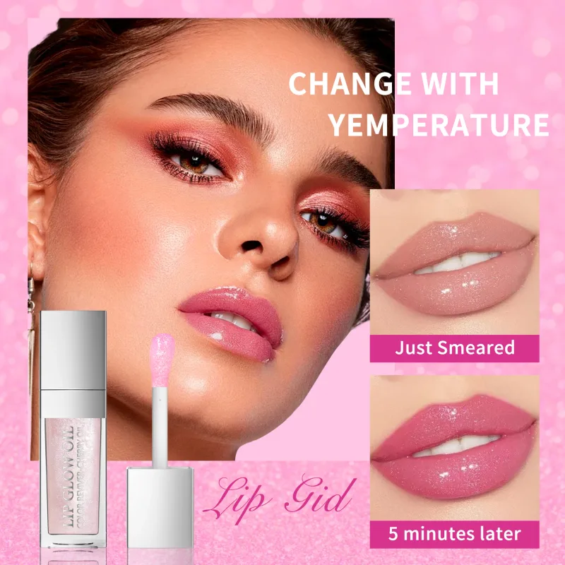 1 Pcs Hydration and Moisturizing Semi Transparent Color Changing Lip Gloss Long Lasting Natural Daily Lips Care Makeup Cosmetics