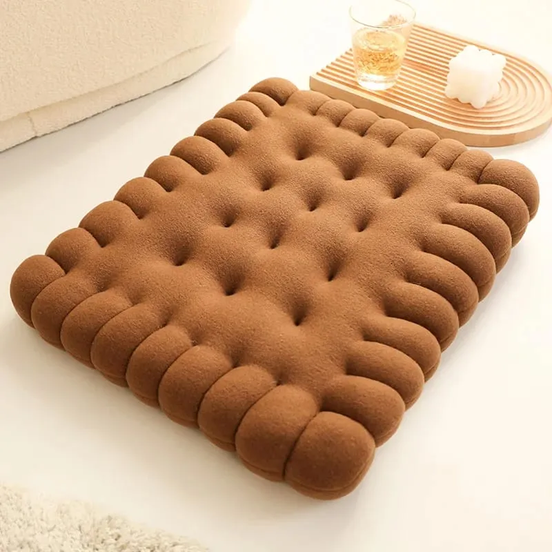 Real life Biscuit Shape Plush Cushion Soft Creative Pillow Chair Car Seat Pad Decorative Cookie Tatami Back Cushion Sofa Home