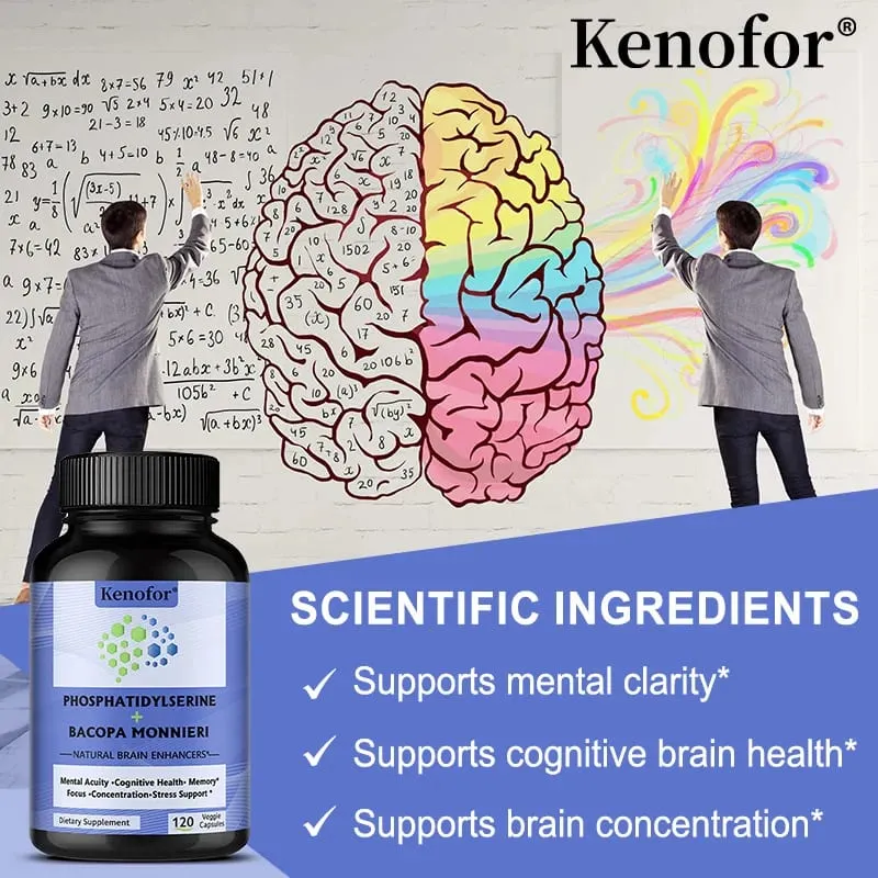 Phosphatidylserine + Bacopa Monnieri Supplement - Helps Memory Cognitive Health Relieve Stress - Brain Nutritional Supplement — image 4