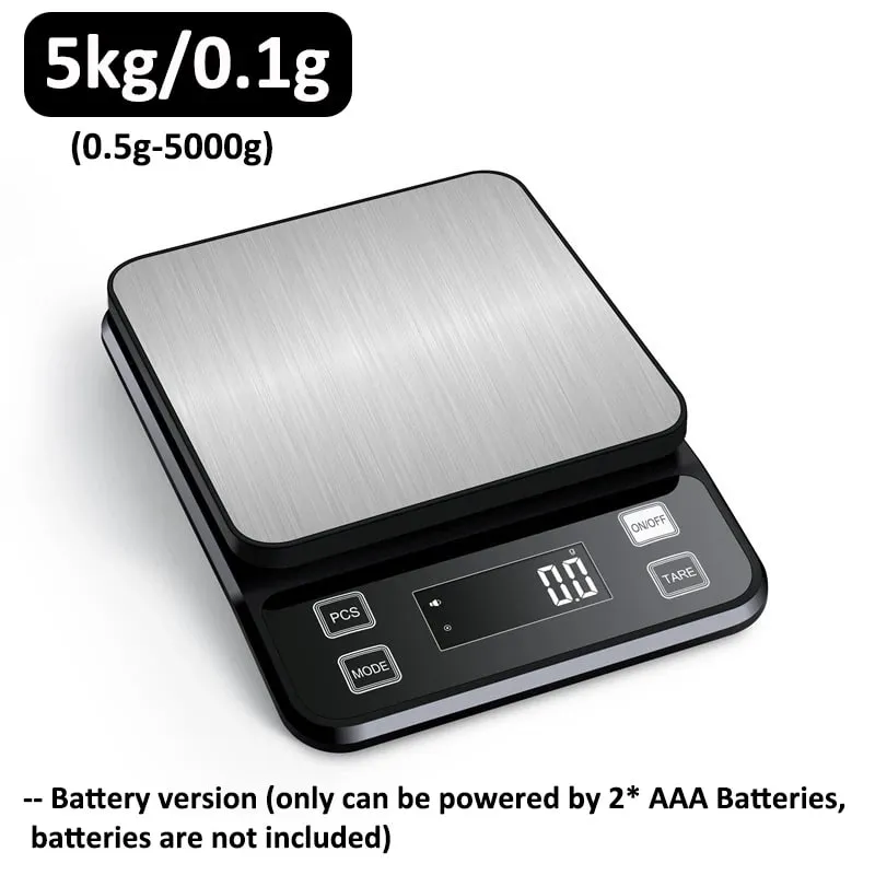 3/5/10 kg 0,1 g digital elektronisk køkkenvægt LCD-skærm Fuldt vandtæt rustfrit stål Måling Vejning Bageværktøj — image 11
