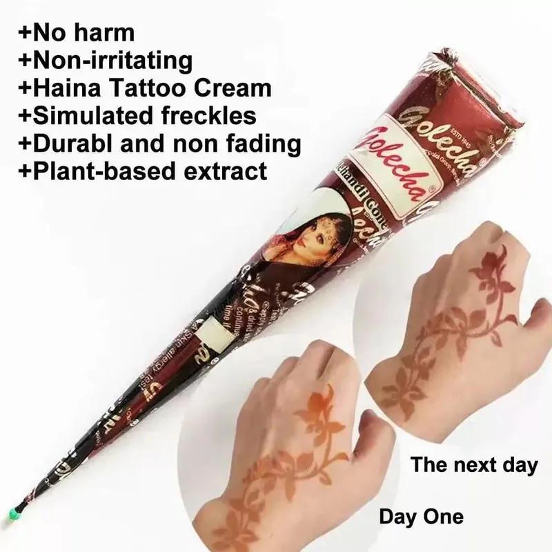 Black Henna Body Paint Arts Temporary Flash Tattoo Paste Cones Sexy Tattoo Indian Wedding Paint For Tattoo Supplies Wholsal Q6Y5 — image 4