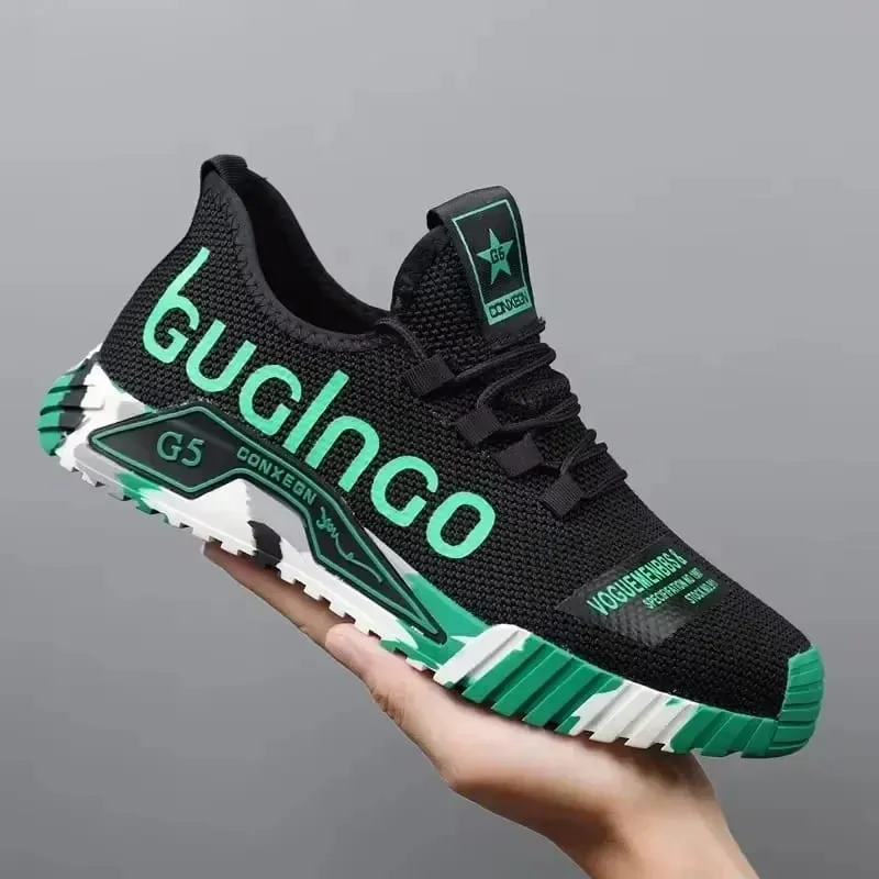 Gym New Vulcanized Lace-up Walking Sneakers Comfortable Wear-resistant Casual Shoes Walking Summer Mesh Flats Fashion Breathable — image 5