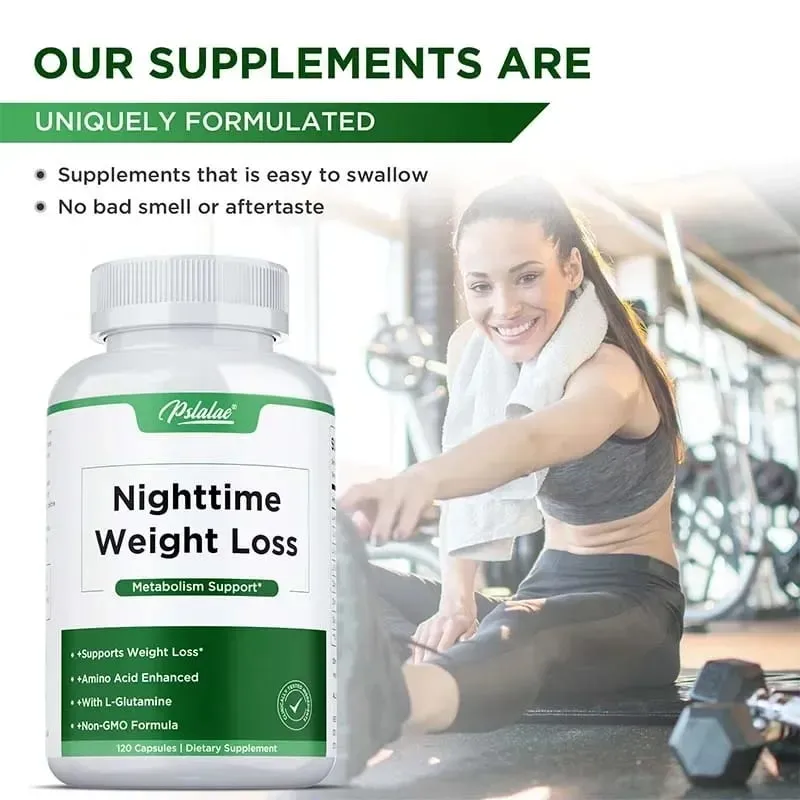 Nighttime Weight Loss Supplements - Appetite Suppressant Burns Fat Improves Digestion Promotes Sleep and Relaxation — image 6