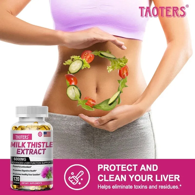 Milk Thistle 6000 Mg Silymarin and Dandelion Root for Liver Health and Antioxidant Detoxification — image 6