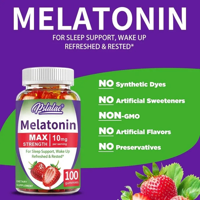 Melatonin Gummies 10 Mg - Fight Insomnia Support Immunity and Improve Rest Quality Fall Asleep Naturally — image 6