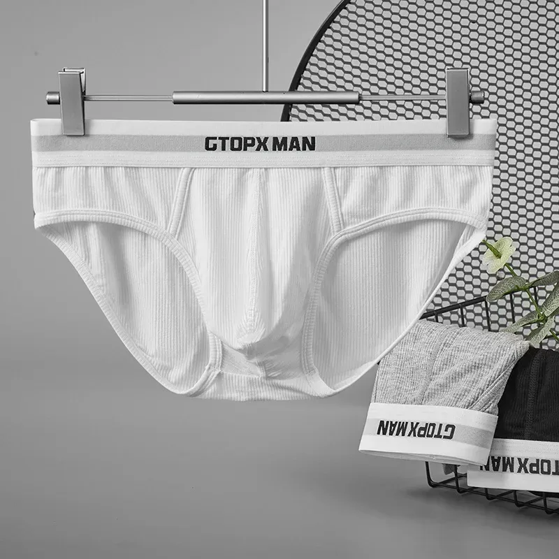 3Pack Summer Single Layer Mens Underwear Low Rise Briefs for Men Elastic Comfort Fit Underpanties Ropa Interior Hombre — image 3