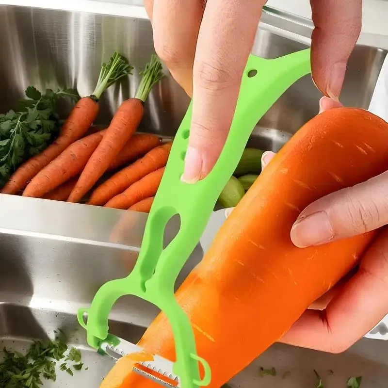 1PC Stainless Steel Vegetable Peeler Potato Peeler Multi-function Double-head Carrot Grater Fruit Tools Kitchen Accessories