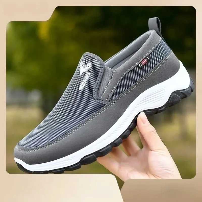 Men Running Hiking Sneakers Breathable Orthopedic Travel Plimsolls Slip On Comfortable for Outdoor Activity Hiking Walking — image 4