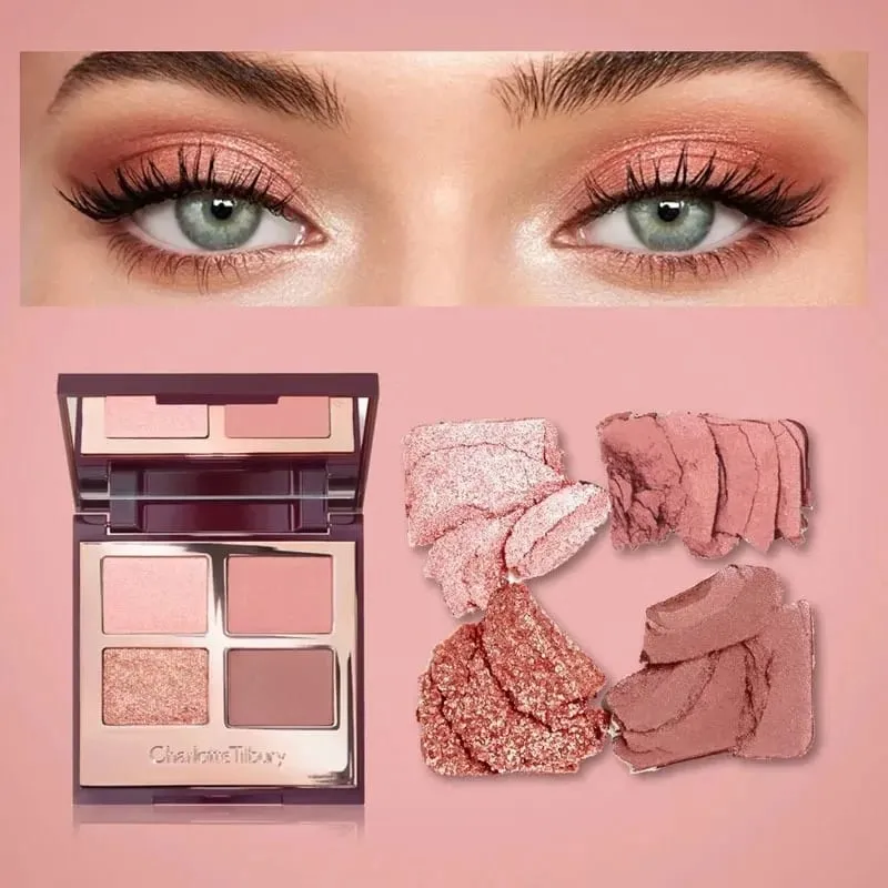 Charlotte Tilbury 4Pan Velvet&9Pan Silk Shimmer Eyeshadow&Cream Blush Dewy Long Lasting Buildable Blendable Natural Glow Makeup — image 2