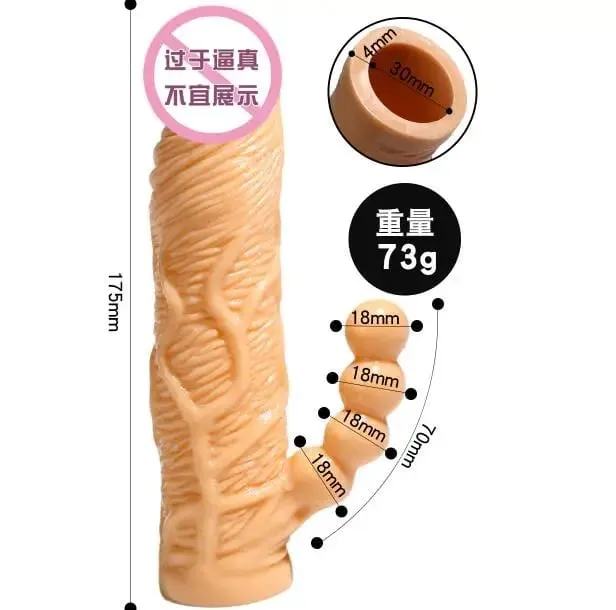 Realistic Dildo Extension Reusable Condom Penis Sleeve Male Enlargement Time Delay Cover Adult Sex Toys for Men Erotci Products — image 10