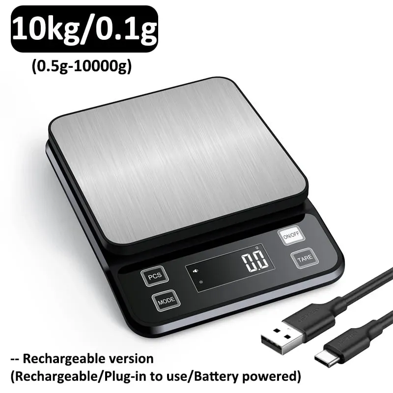 3/5/10 kg 0,1 g digital elektronisk køkkenvægt LCD-skærm Fuldt vandtæt rustfrit stål Måling Vejning Bageværktøj — image 15