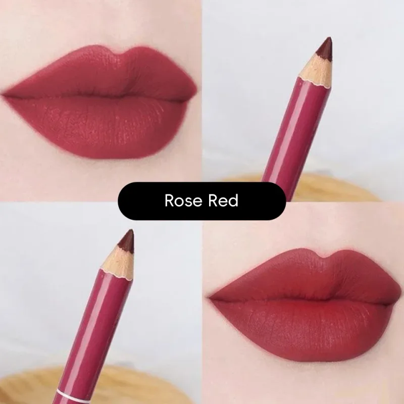 Non Stick Cup Waterproof Matte Lip Liner Pen Nude Red Long Lasting for Women Party Makeup Lip Cosmetics — image 22