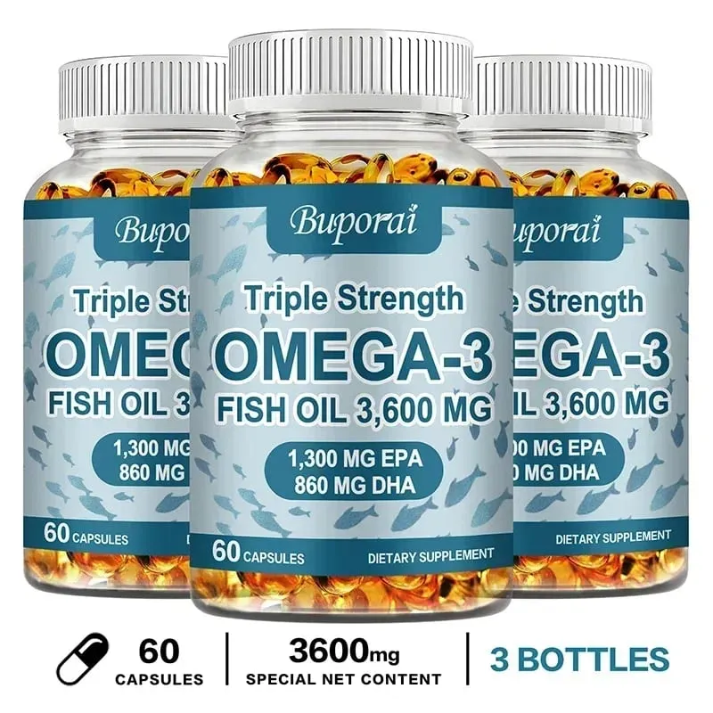 Omega 3 Fish Oil - Rich in EPA+DHA Supports Joint Brain and Eye Health Enhances Immune Function and Antioxidant