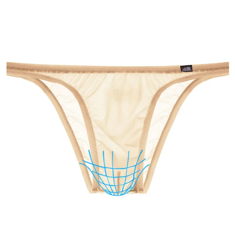 Men's Underwear Sexy Low-Waisted Ice Silk Ultra-Thin Silky Japanese Small Triangle Pants One-Piece — image 2