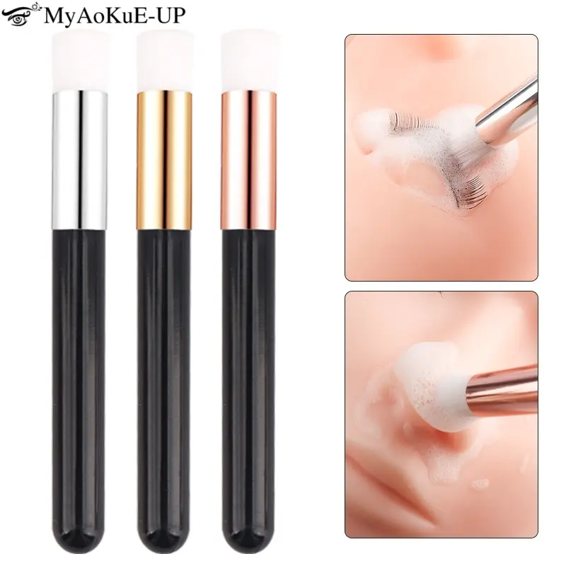 5pcs Eyelash Clean Brush Lash Shampoo Comb Hollow Eyelash Extensions Brush Peel Off Nose Pore Blackhead Remover Makeup Brushes — image 1