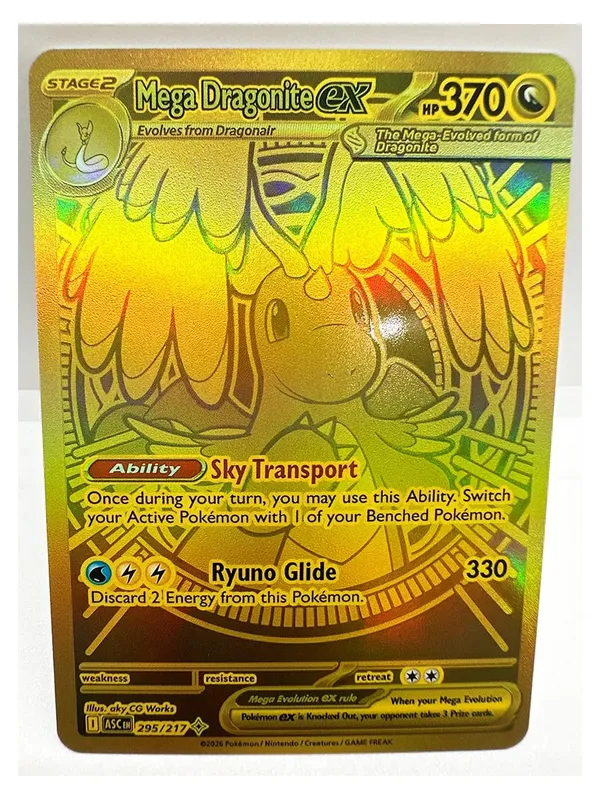 Pokemon PTCG ASC Gengar Dragonite Celebi Legetøj Hobby Hobby Samleobjekter Spilsamling Anime-kort