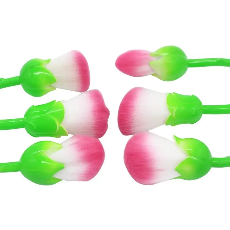 6pcs Rose Flower Shaped Makeup Brushes Set Face Foundation Colour Powder Eye Shadow Cosmetic Blush Pincel Maquiagem — image 4
