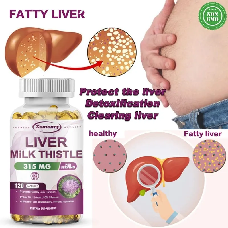 Milk Thistle Liver Capsules 315Mg - Promotes Energy Production Liver Health Digestive Health and Strengthens Immunity — image 1