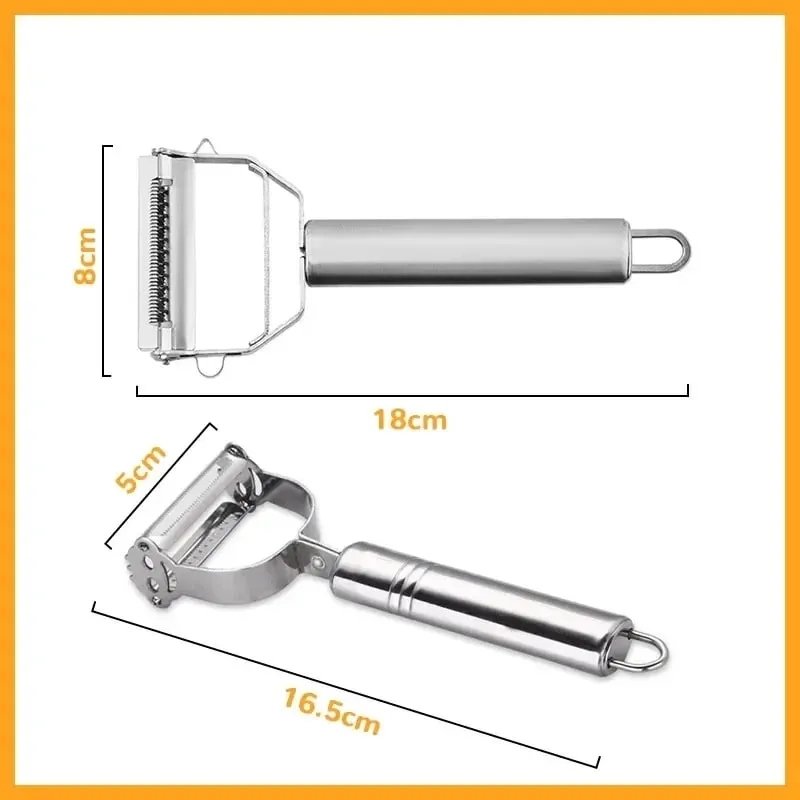 Kitchen Vegetable Peeler Stainless Steel Melon Planer Double-Head Peeler Household Multiple-Function Fruit And Vegetable Peeler — image 6