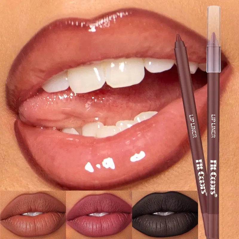 6 Colors Waterproof Matte Lipliner Pencil Black Red Contour Tint Lipstick Long Lasting Non-stick Cup Moisturising Lips Makeup — image 2