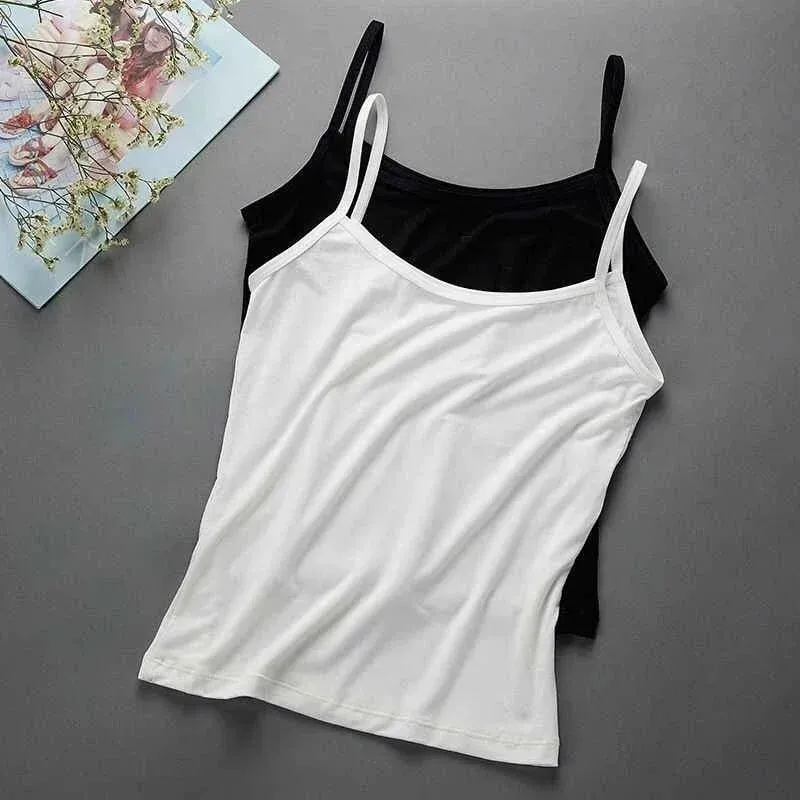 Effen Kleur Mouwloos Hemdje Vest Casual Basic Slanke Tank Top Alle Match Dagelijks Dames Zomer Mode Streetwear Tops Ondergoed — image 8
