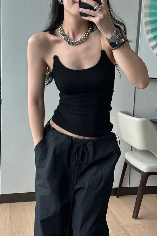 Women Ypro Ribbed Invisible Strap Tank Top Camis Tee — image 7