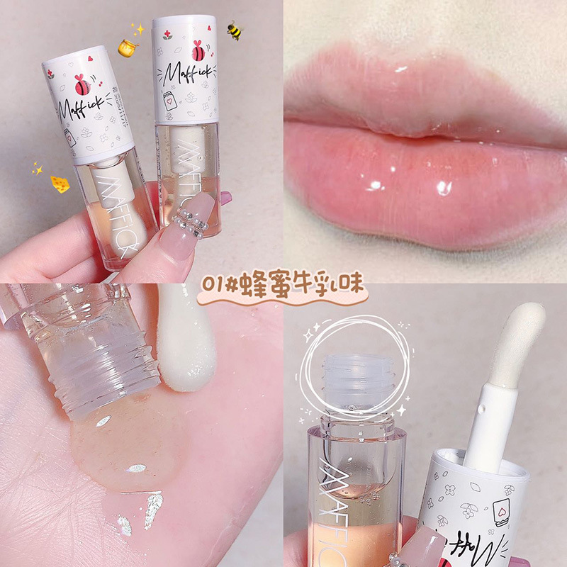 Make Up Korean Beauty Cosmetics Lip Ink Gloss Labial Lips Moisturizer Jelly Lipstick Bright Oil Moisturizing Balm Big Lip Brush — image 4