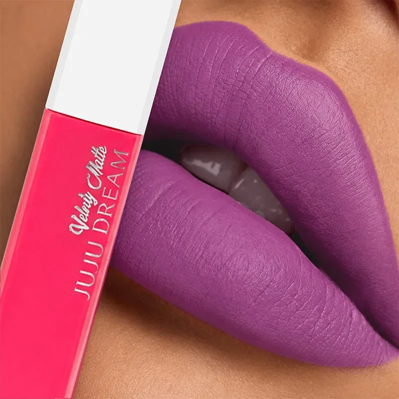 Matte Liquid Lipstick Purple Long Lasting Waterproof Velvet Lip Gloss — image 3