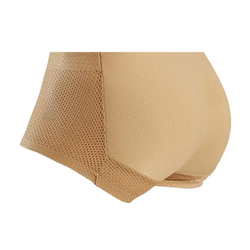 Men Underpants Butt Lifted See-through Hollow Out Breathable Thick Fake Butt High Elastic Solid Color Men Boxers Underwear