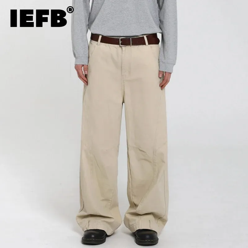 Korean Style Men's Jeans Casual Solid Color Washed Simple All-match Trousers Cleanfit Wide Leg Loose Male Jeans New 9W4253 — image 2