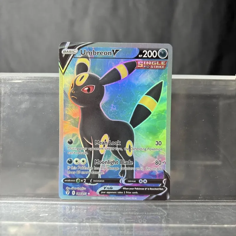 PKM PTCG High Quality Umbreon Vmax Glaceon Vstar Rayquaza Vmax Lono Proxy Foil Cards Game Collection Anime Cards