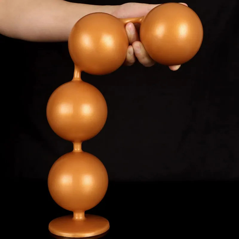 Super Lunghe Palline Anali Spina Anale Massaggio Prostatico Grande Butt Plug Palline Vaginali Stimolazione Anale Tirare Tallone Dildo Profonda giocattoli del sesso anale — image 2
