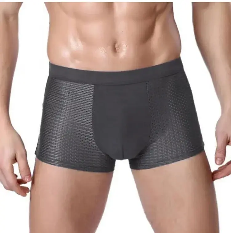 4Pcs Bamboo wear Bamboo Boxer Short Men Microfiber Boxer Briefs Underwear Compression Stretch — image 3