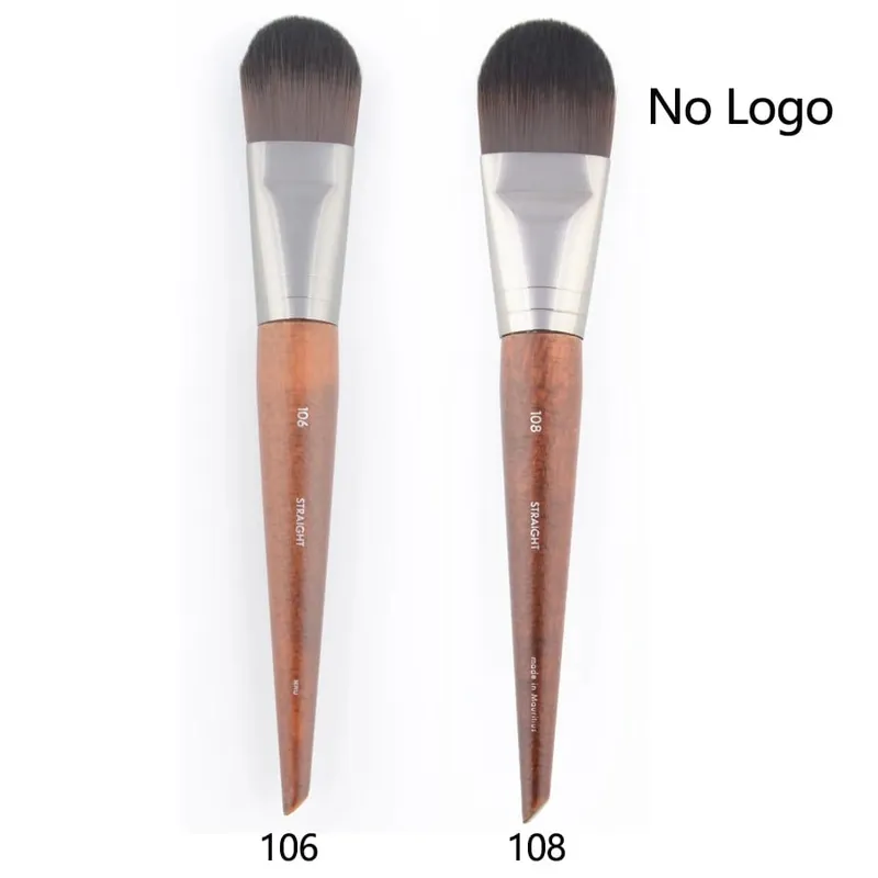 1 piece #108 Foundation Makeup brush Flat Liquid BB cream Natural wood straight Professional Face Mask Make up brushes Synthetic — image 14