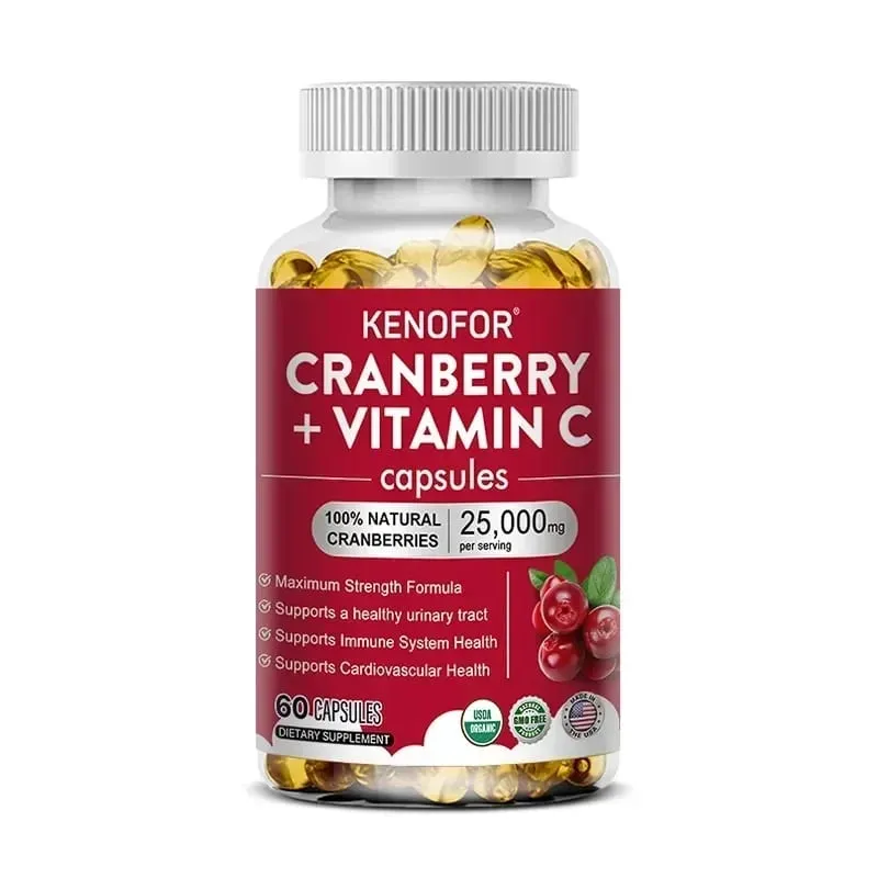 Cranberry Supplement with Vitamin C 25 000mg Immune & Antioxidant Support Women Urinary Tract Health Supplement Non-GMO — image 9