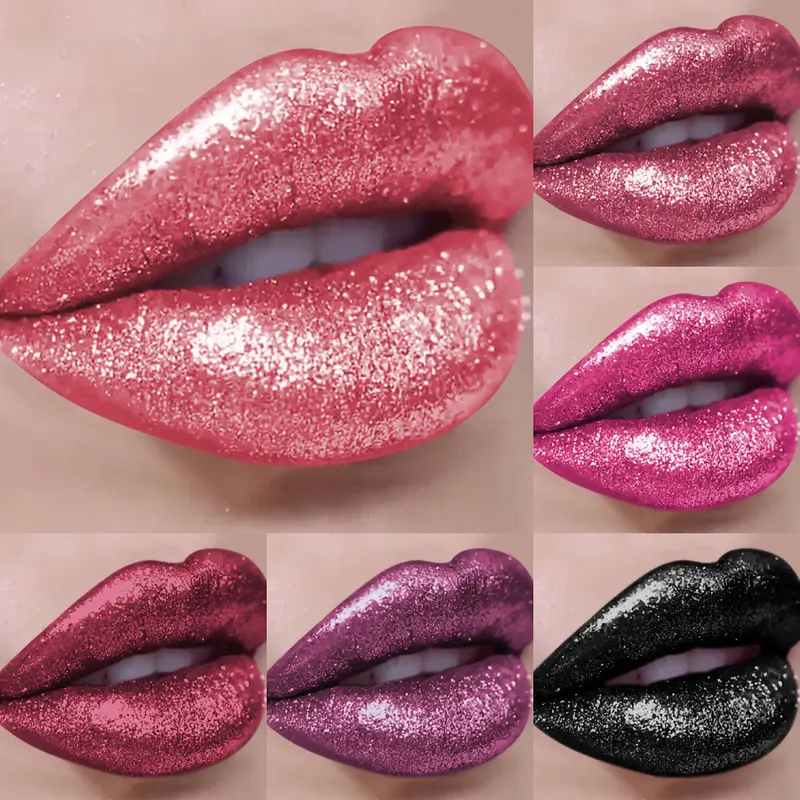 1PC Glitter Lip Gloss Long Lasting Waterproof Metallic Liquid Lipstick Pearl Shining High Pigment Lip Tint Korean Makeup Gifts — image 1