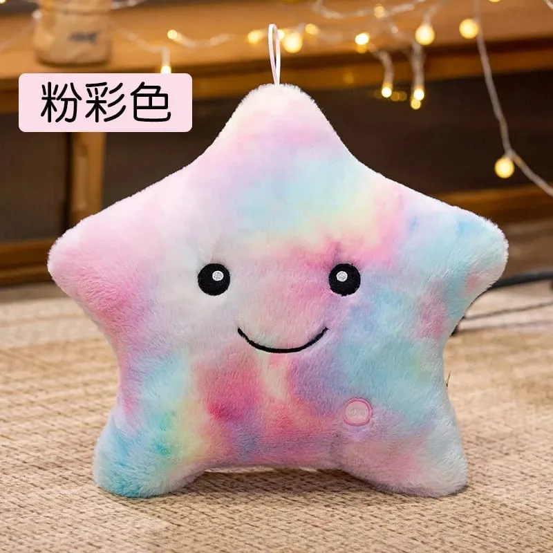 24*22CM Luminous Five-pointed Star Plush Toys Glowing Star Stuffed Soft Doll Pillow Nice Halloween Xmas Gifts — image 10