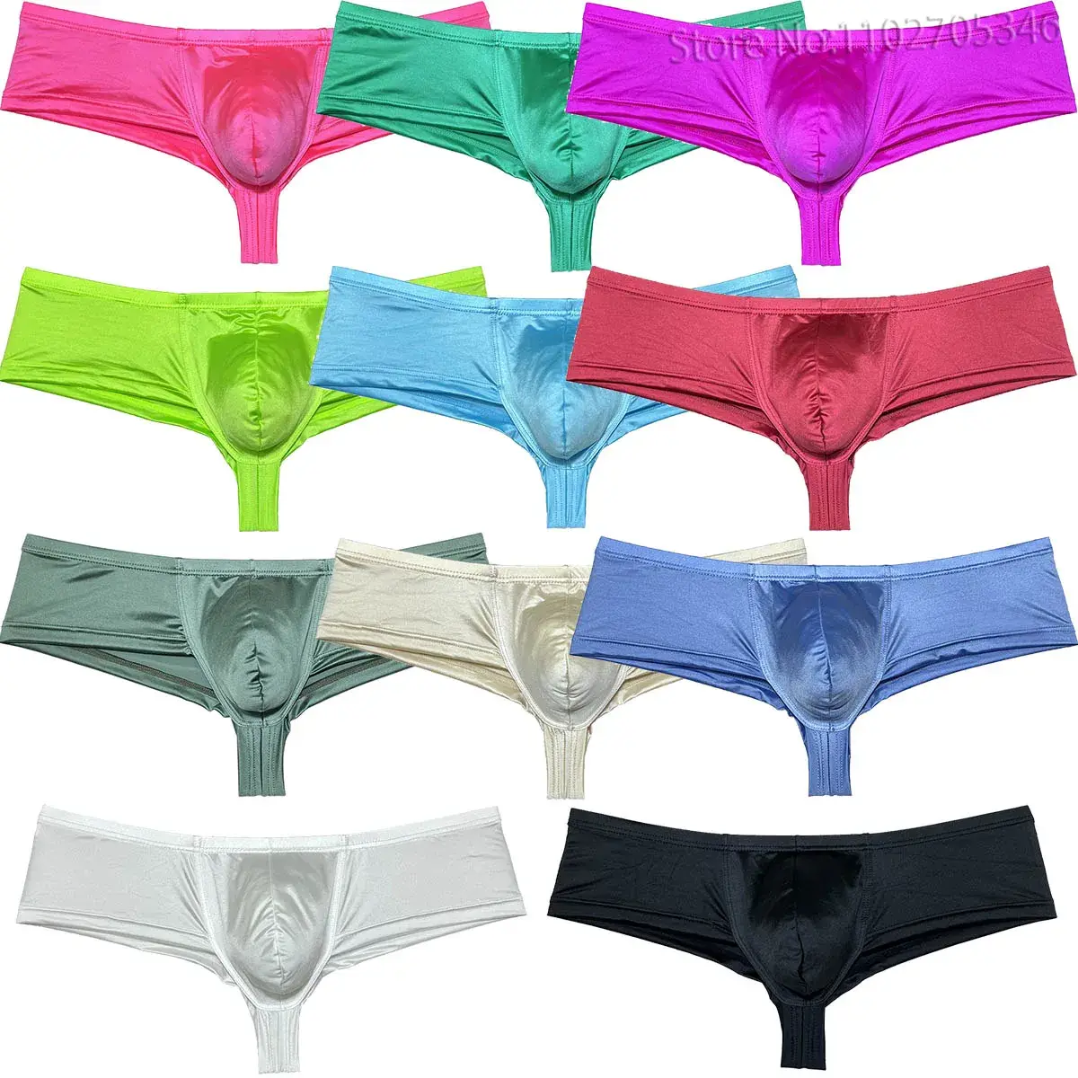 Cheeky Briefs Men's Bikini Underwear Enhance Contour Pouch Tangas Micro Boxershorts Sexy Low Rise Trunks Comfy Silky Breathable — image 15