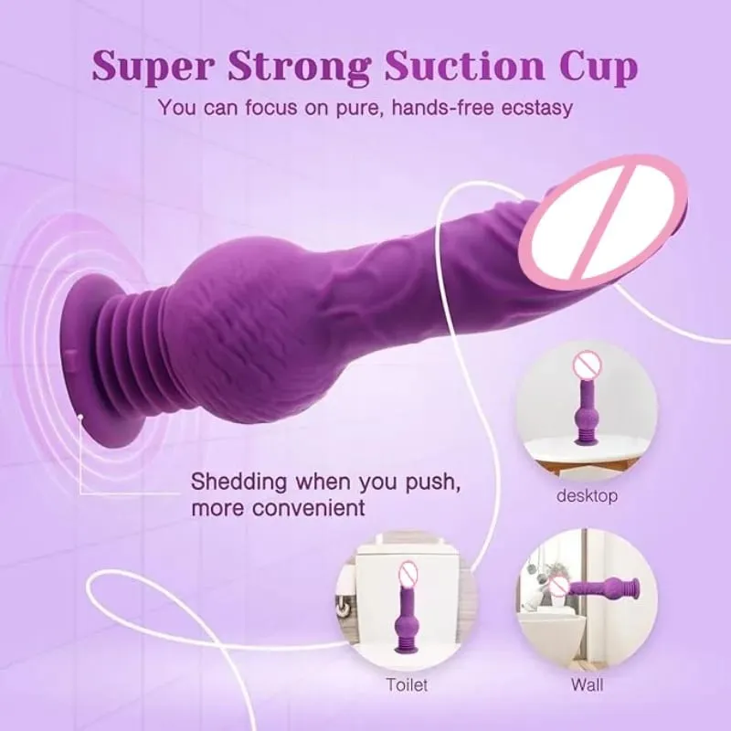 9,29 tommer realistiske dildoer stødende dildovibrator G-punkt anal stimulering 10 vibrerende tilstande Voksenlegetøj Sexlegetøj til kvinder mænd