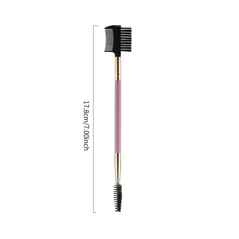 1/2/5 Uds 3 cabezas moldeador de pestañas cepillo de doble cabeza herramienta de aseo de maquillaje cosmético con 3 cepillos Spoolie diferentes — image 3