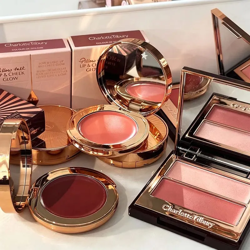 CT Lip Cheek Dual-use Blusher Cream Two Color Highlight Powder Waterproof Blusher and Two-color Highlights Blusher Cosmetics — image 2
