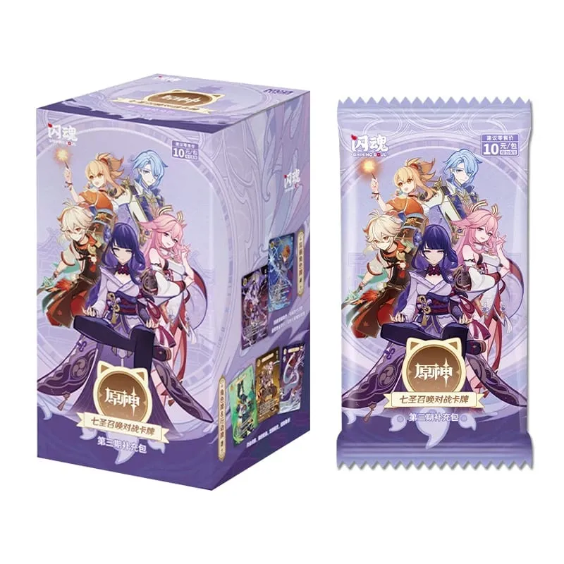 Original Genshin Impact Card Genius Invokation TCG Battle Card Hu Tao Raiden Shogun Anime Character Collection Card Kid Toy Gift — image 4