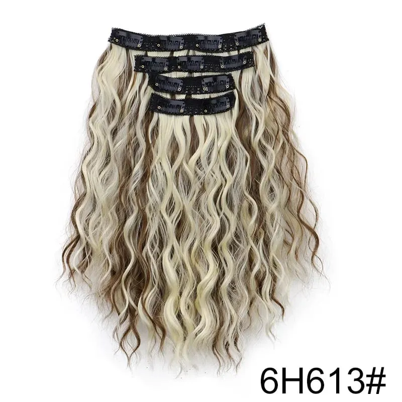 Extensión de cabello rizado ondulado corto sintético de 12 pulgadas, 4 unids/set, Clip en el cabello, fácil de usar para mujeres, uso diario en fiestas — image 10