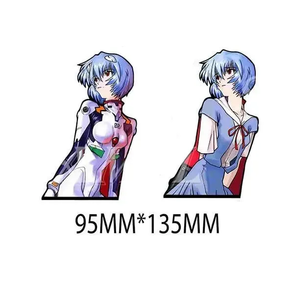 Neon Genesis Evangelion Ayanami Rei Asuka Personalized Creative Cartoon Car Desktop Decoration Waterproof Discoloration Sticker