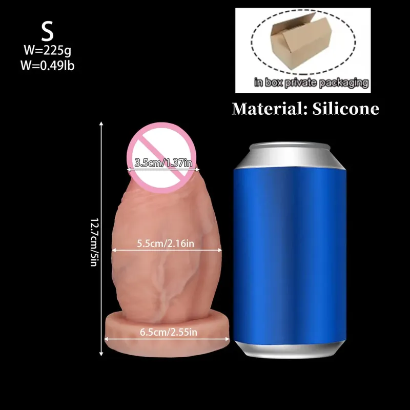 New Realistic Big Huge Thick Anal Dildo Butt Plug Giant Large Soft Silicone Anal Plug Expander Training Adult Sex Toys for Women — image 10